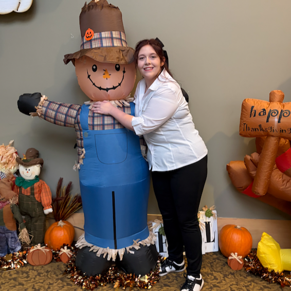Scarecrow on a table